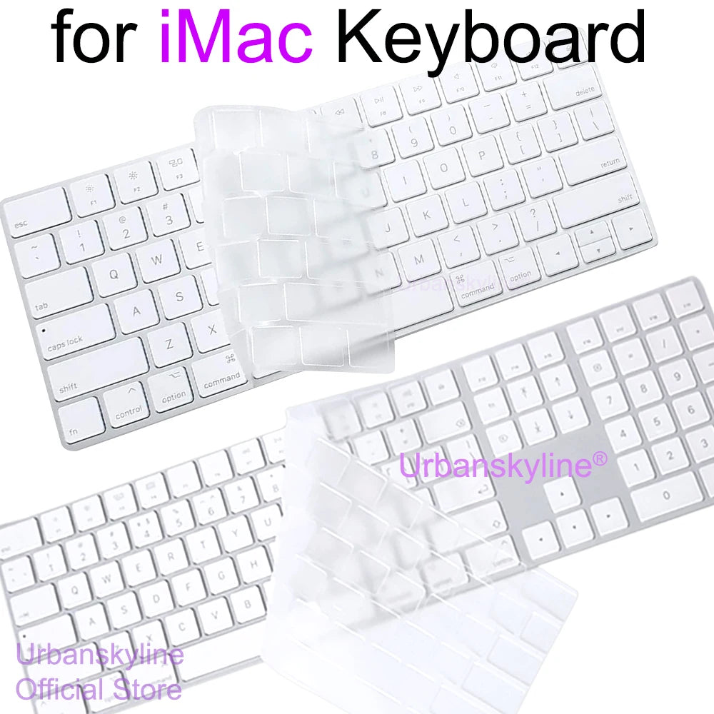 Clear Silicone Keyboard Cover for Apple Magic Keyboards