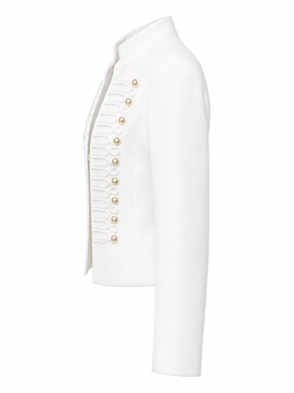 Cropped jacket with decorative buttons, view 8