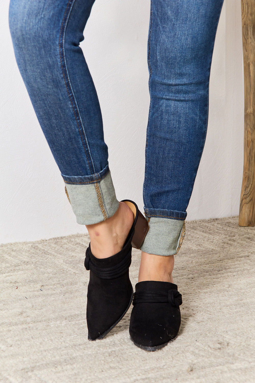 Pointed-toe braided trim mules by East Lion Corp featuring stylish design and neutral color, perfect for casual or dressy outfits.