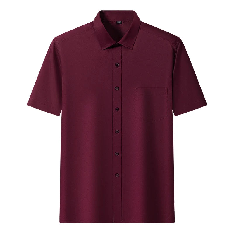 Men's Short-Sleeve Wrinkle-Resistant Dress Shirt