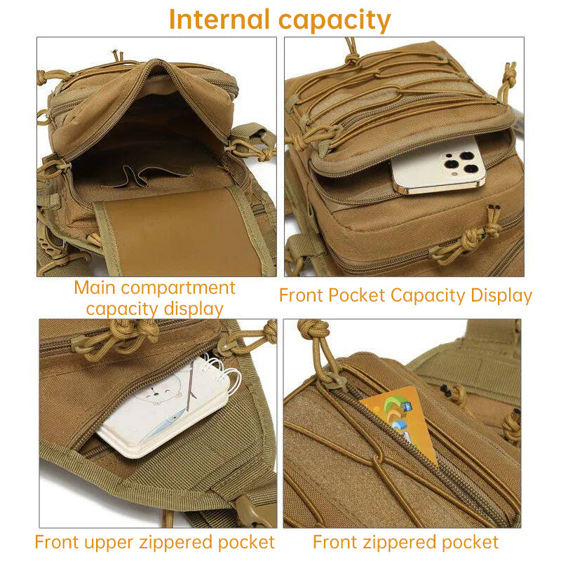 Tactical Concealed Carry Shoulder Bag – Crossbody Chest Pack with Quick Access Gun Holster, Small Sling Backpack for Pistol eprolo
