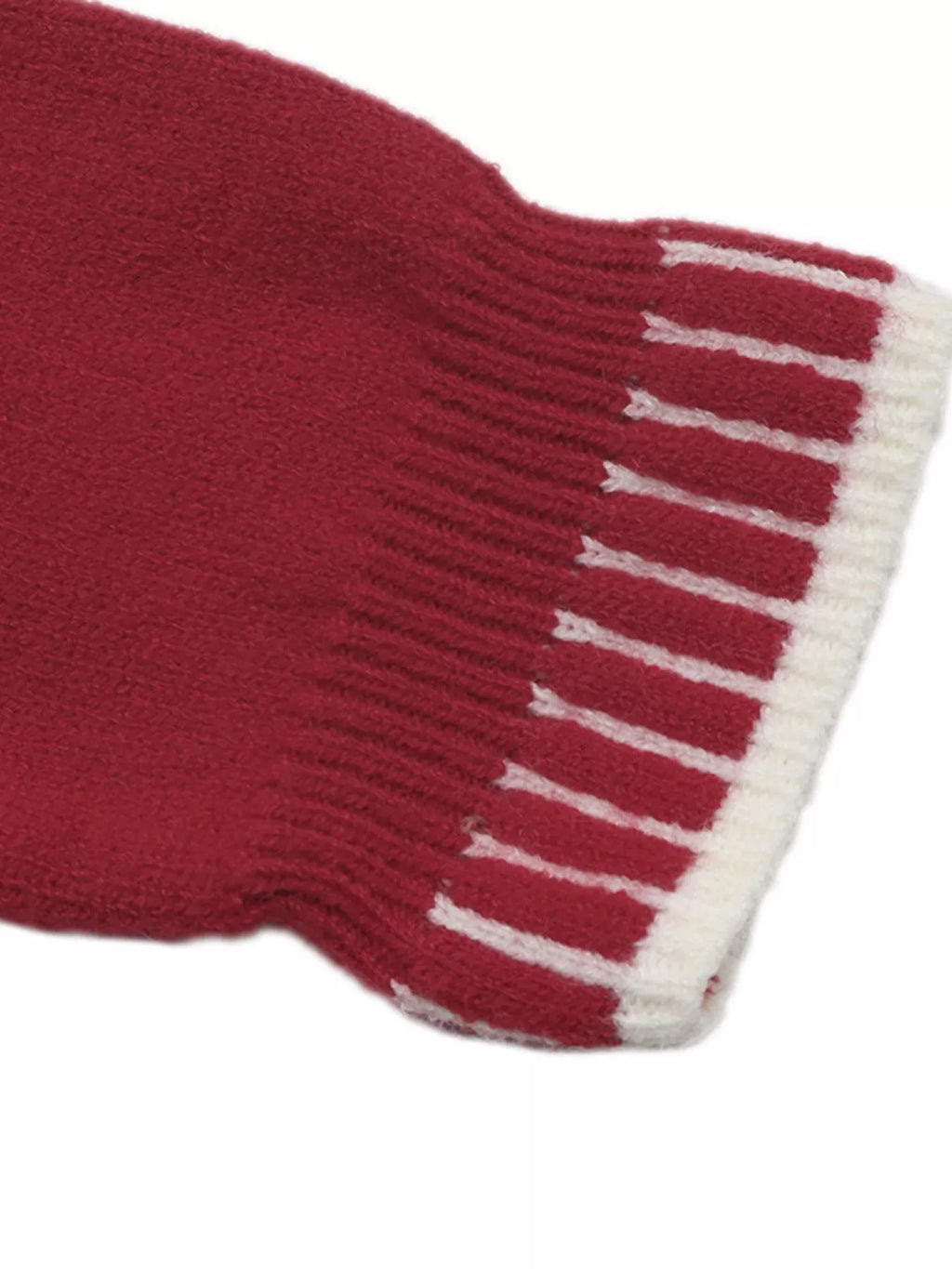 Red crew neck Christmas sweater with Merry lettering, view 9