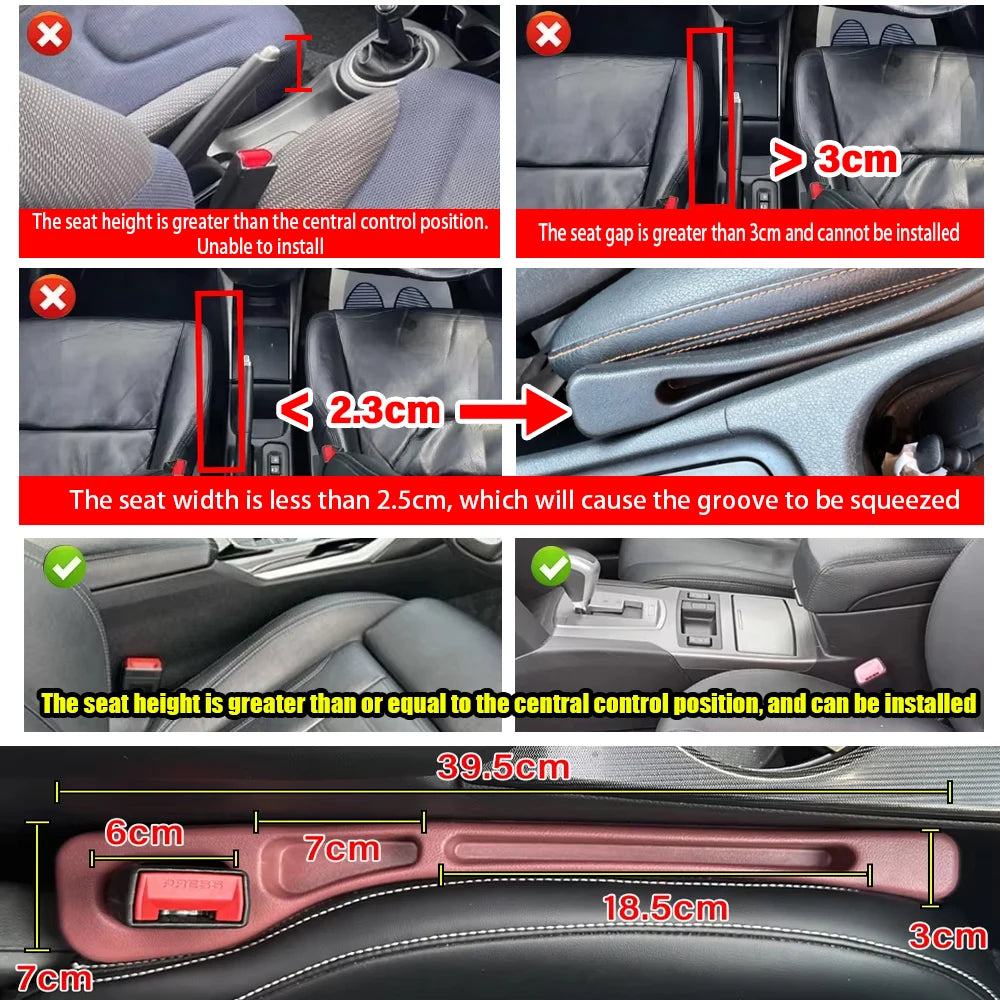Car Seat Gap Filler & Phone Pocket – 2 Pack