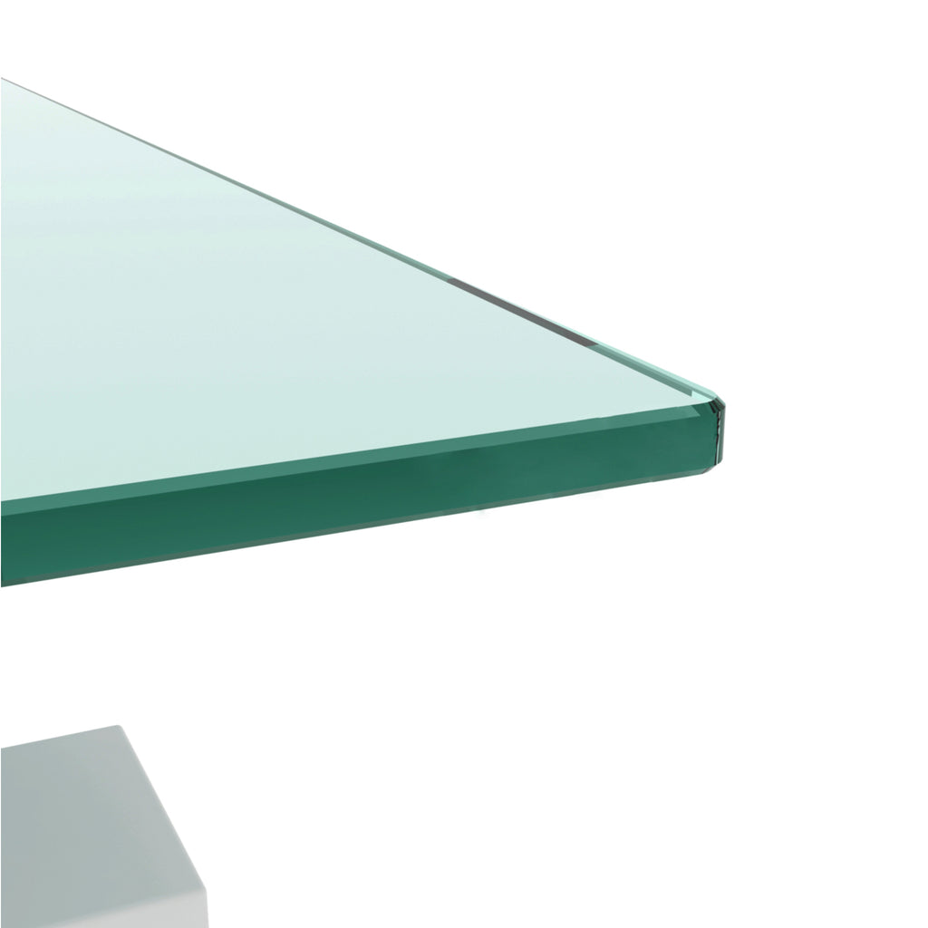 Modern White & Clear Coffee Table