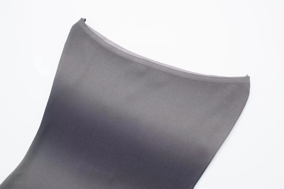 Grey print women's dress