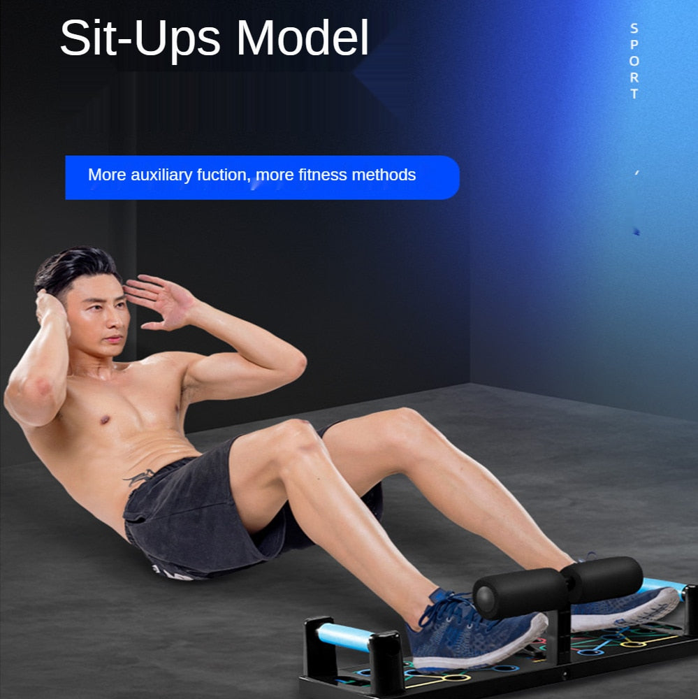 Push Ups Stands Rack Board with Latex Resistance Bands Exercise Muscle Trainer Push Up Stand Borad Home Gym Fitness Equipment