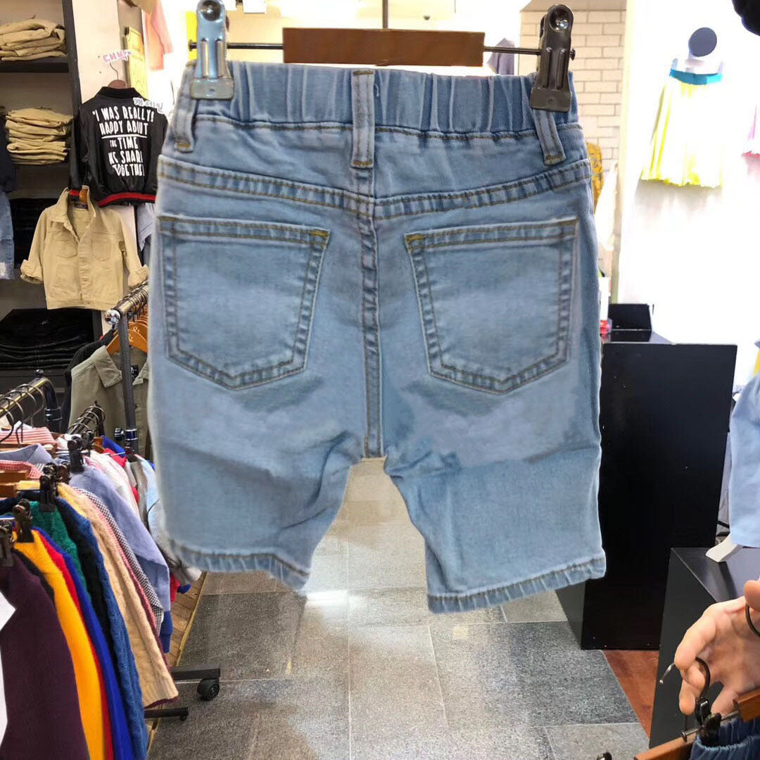 Kids' Mid-Length Denim Shorts – Light & Dark Blue