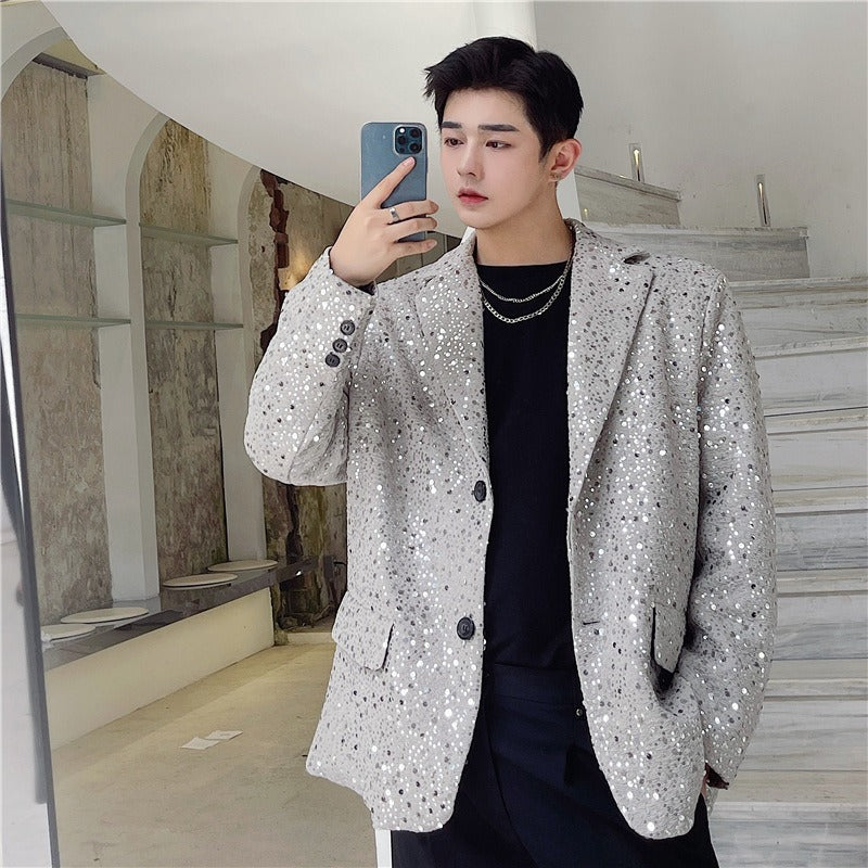 Embroidered Sequin Party Suit