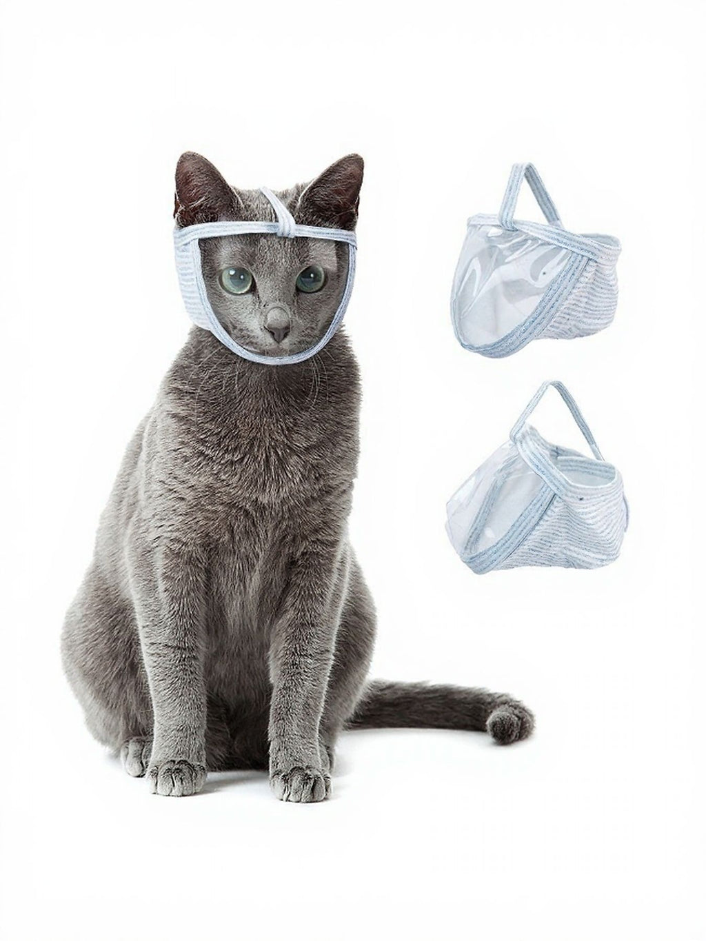 Breathable anti-bite cat mask from Trendsi showing a lightweight, adjustable design for feline safety and comfort.