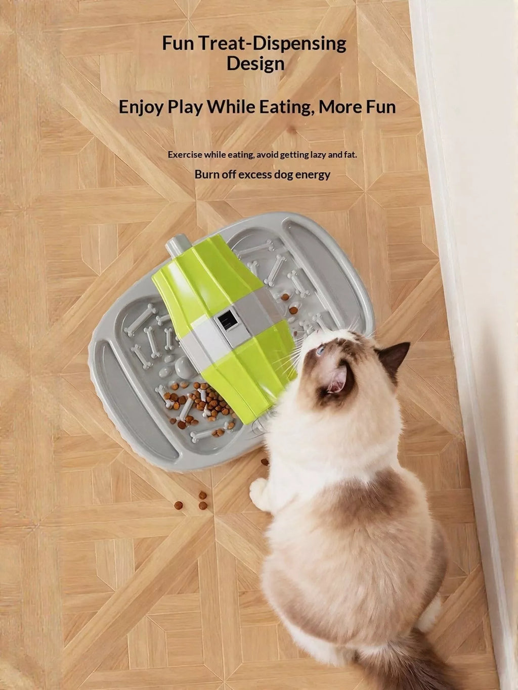 Adjustable height pet feeding station with two bowls, made by Trendsi, designed for easy feeding and hydration for pets.