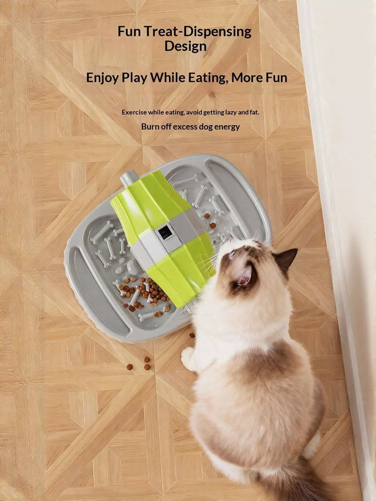 Adjustable height pet feeding station with two bowls, made by Trendsi, designed for easy feeding and hydration for pets.