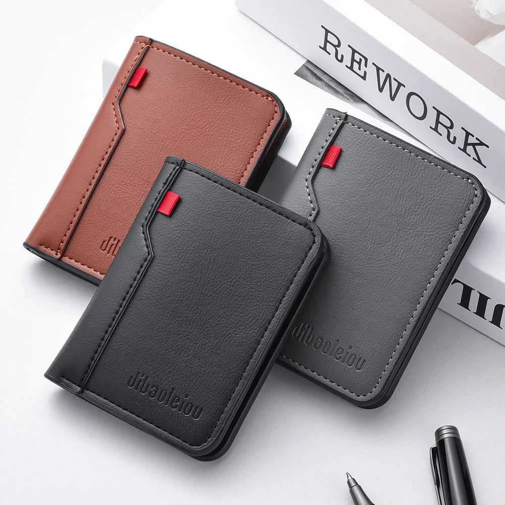 Men's Ultra-Slim PU Leather Card Wallet