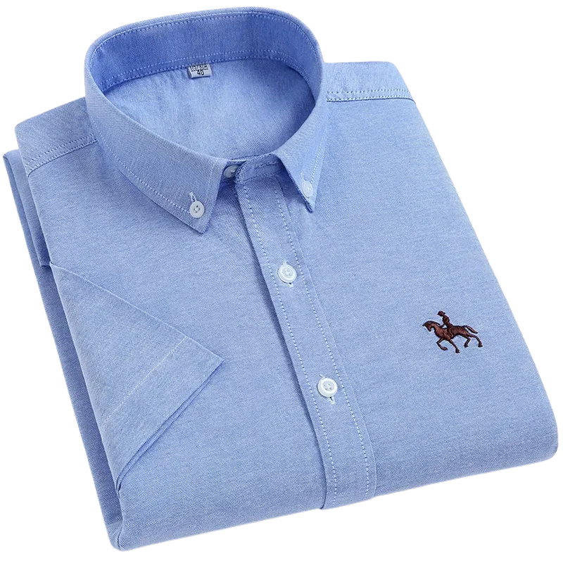 Men's Cotton Oxford Short-Sleeve Shirt