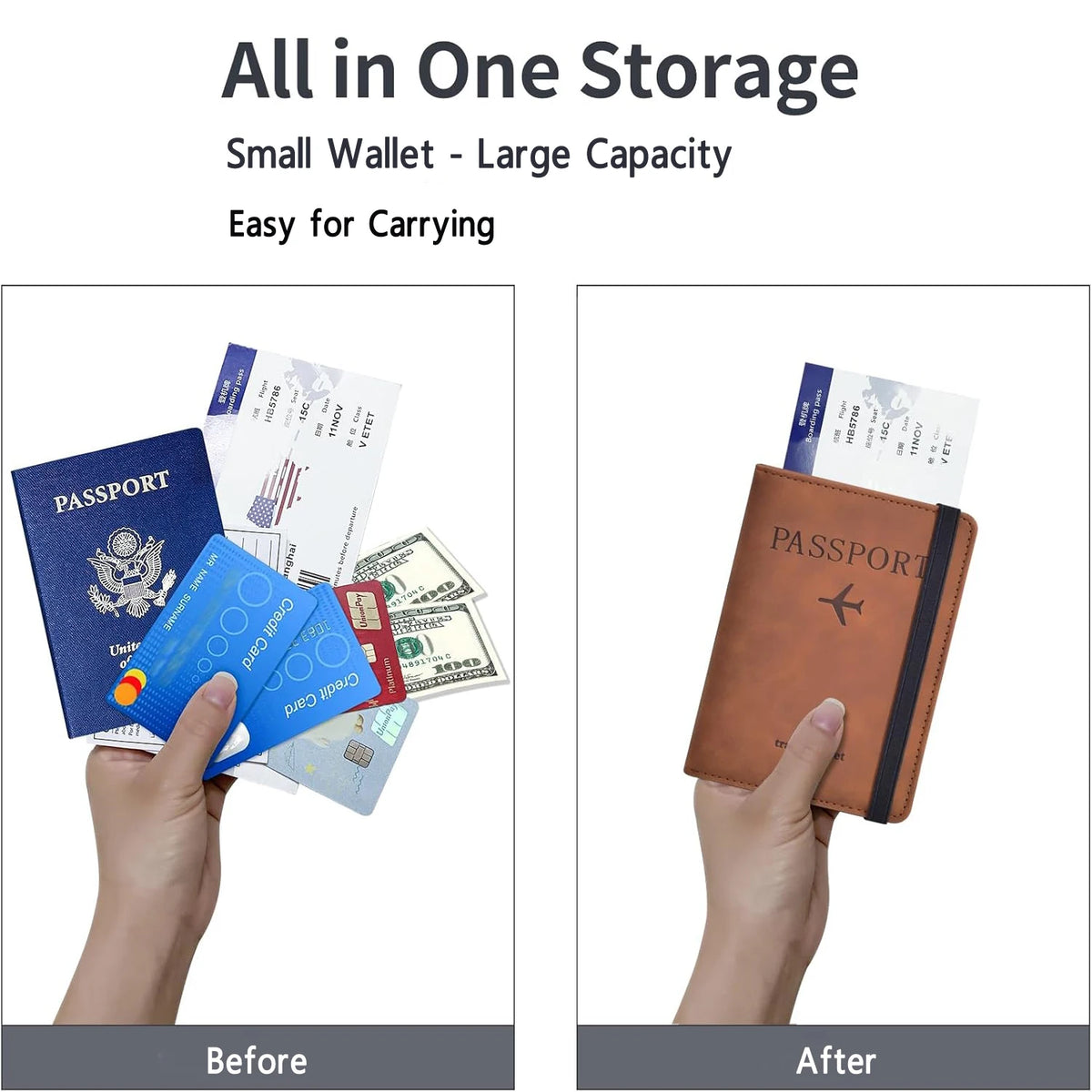 Unisex Travel Passport Holder