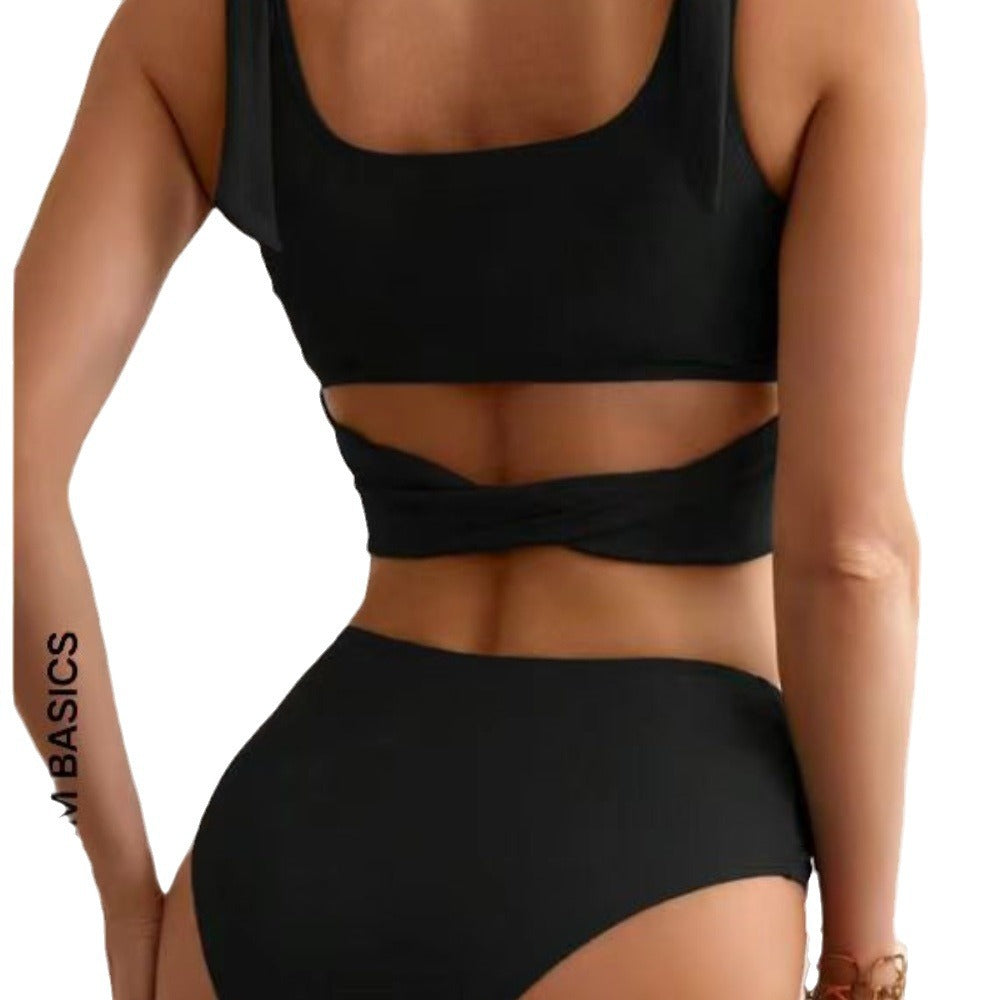Women's Two-Piece Swimwear Solid Color Swimwear Wholesale Swimwear Manufacturer
