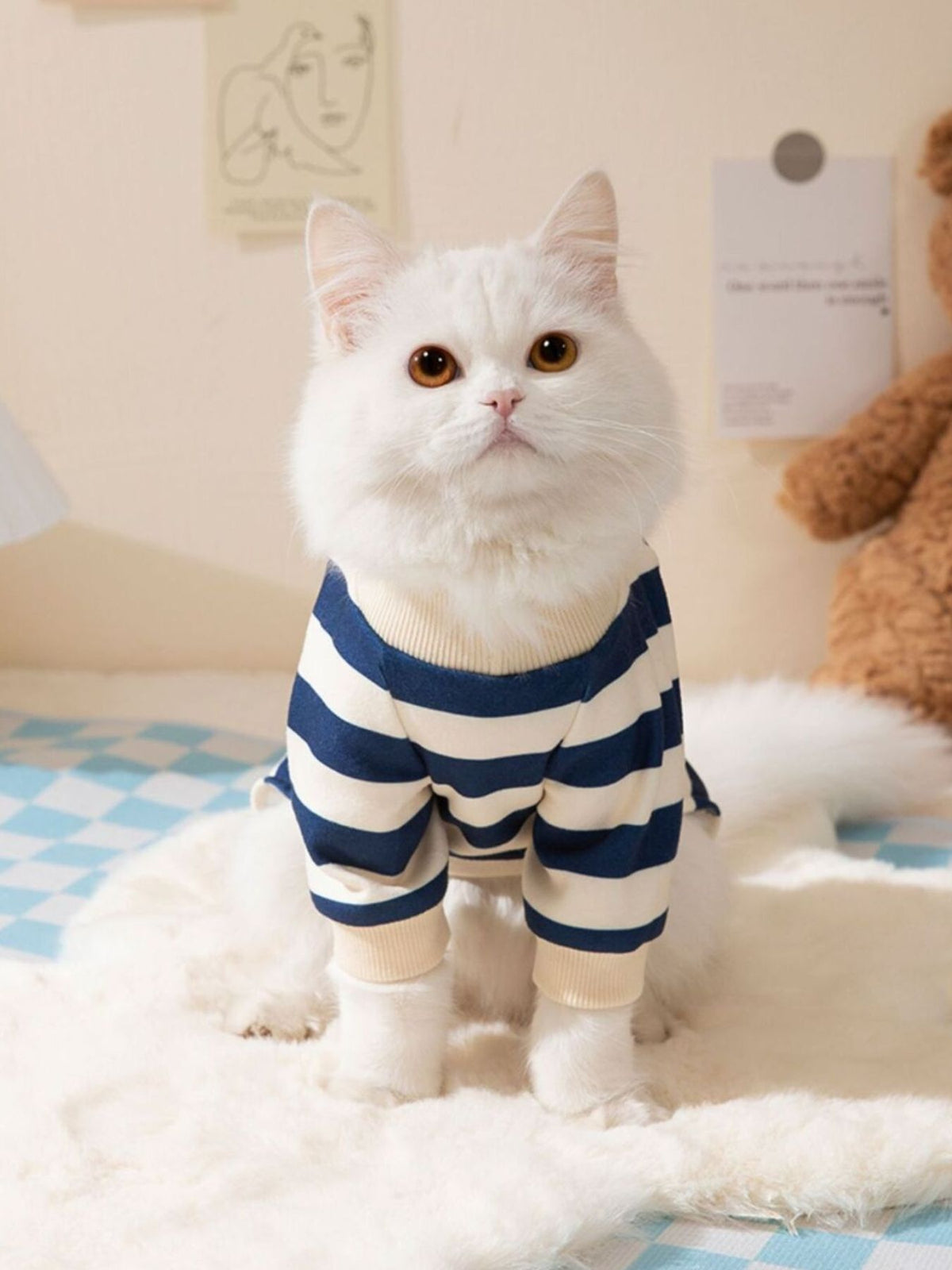 Printed pet jumpsuit from Trendsi featuring a colorful, comfortable fabric with a snug fit for small dogs or cats.
