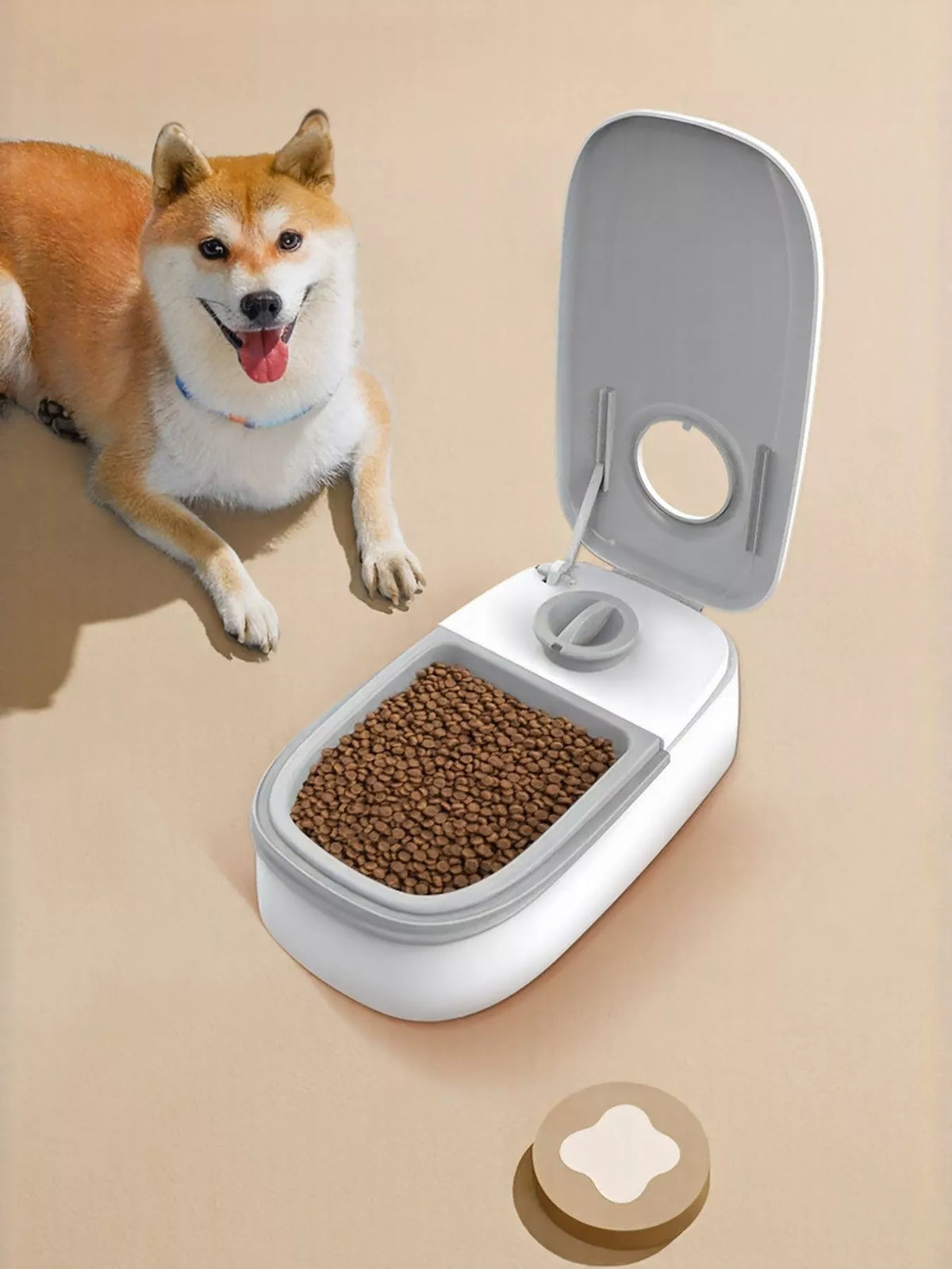 Automatic pet feeder with portion control by Trendsi, featuring a sleek design and digital display for precise feeding management.