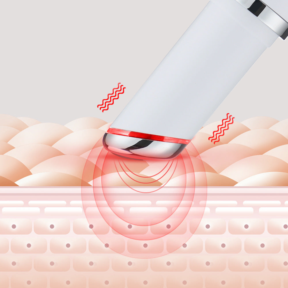 USB Heated Vibrating Eye Massage Wand with Red/Blue Light