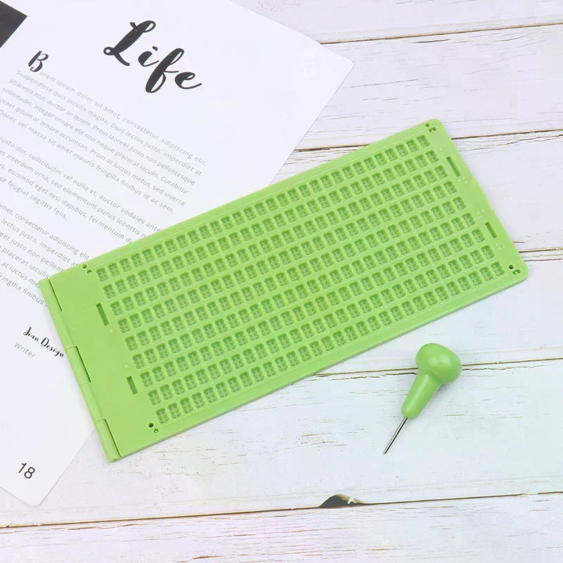 9-Line 30-Cell Braille Writing Slate with Stylus