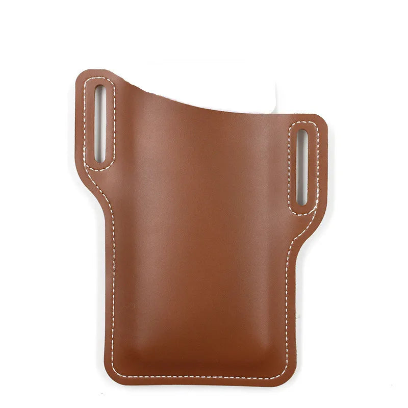 Men's Leather Belt Phone Holster Pouch