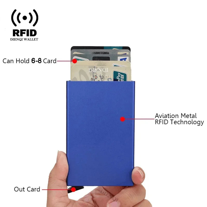 RFID Pop-Up Metal Card Holder Wallet