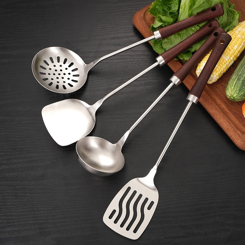 304 Stainless Steel Kitchen Utensils with Wooden Handles