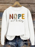 Women's Fun Quote Printed Crewneck Sweatshirt