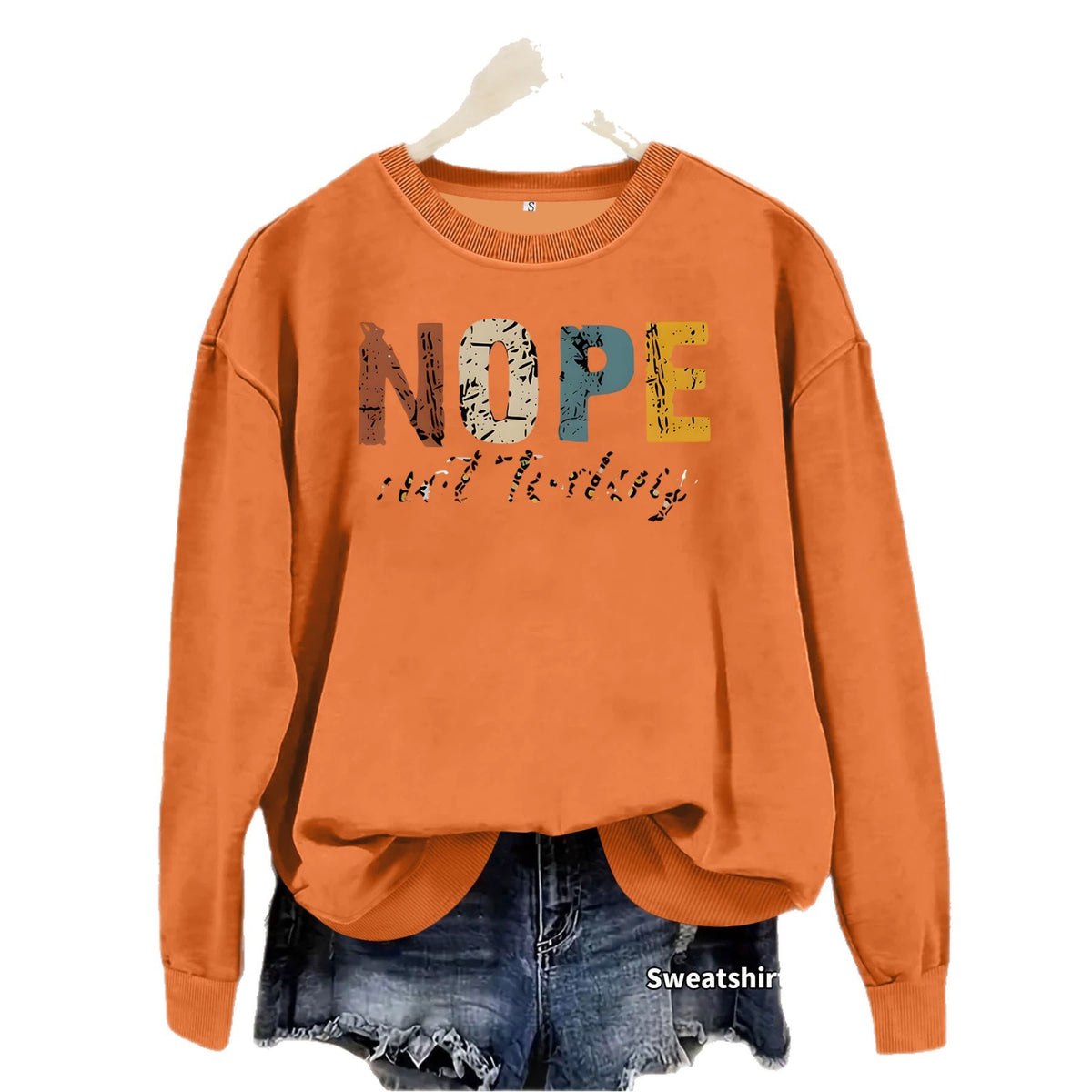 Women's Fun Quote Printed Crewneck Sweatshirt