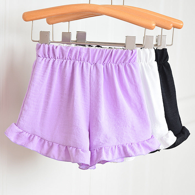 Girls' Chiffon Elastic-Waist Shorts