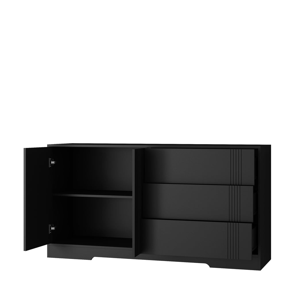 Black Kitchen Sideboard Buffet & Coffee Bar Cabinet