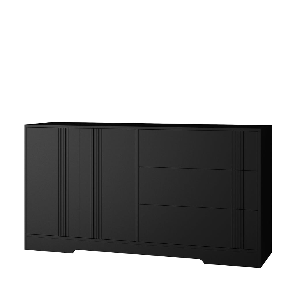 Black Kitchen Sideboard Buffet & Coffee Bar Cabinet