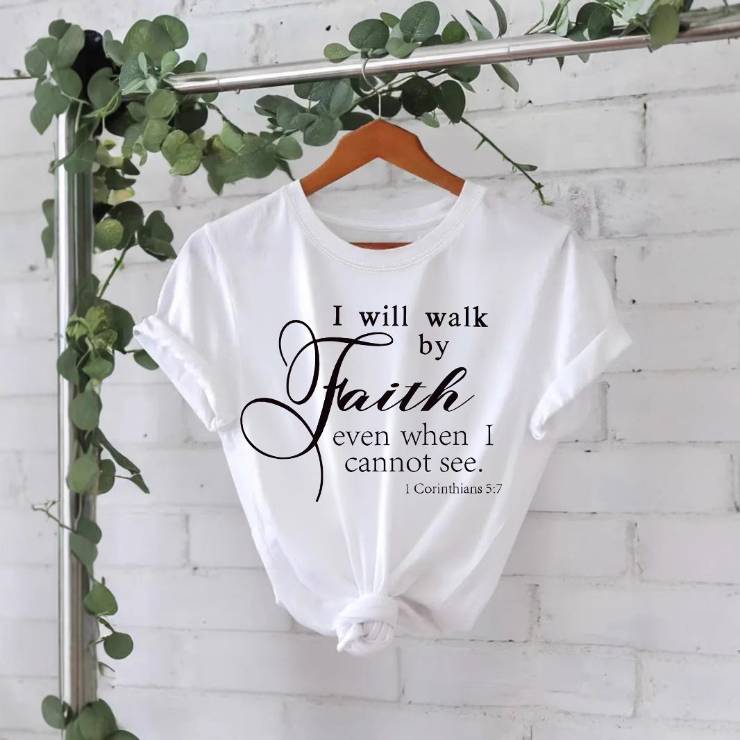 Inspirational Quote Cotton Graphic T-Shirt
