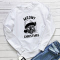 Letter printed cat round neck hoodie
