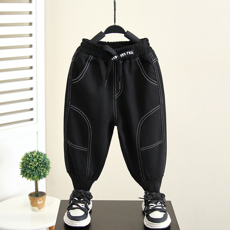 Boys' Black Casual Sweatpants