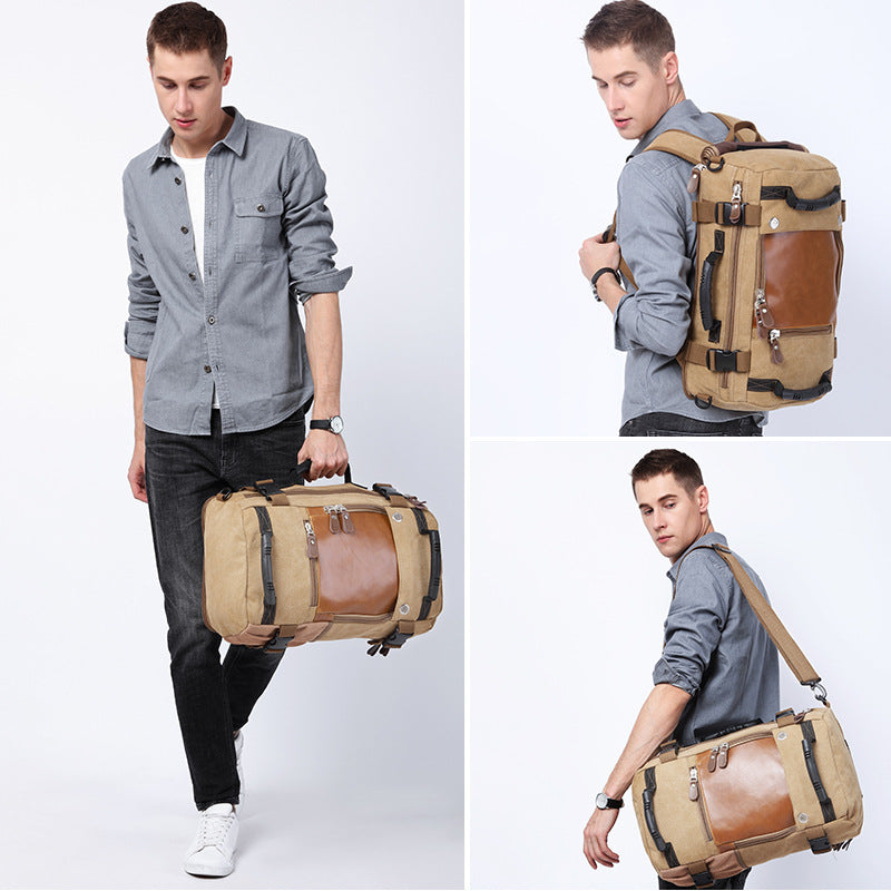 36–55L Retro Canvas Travel & Computer Backpack