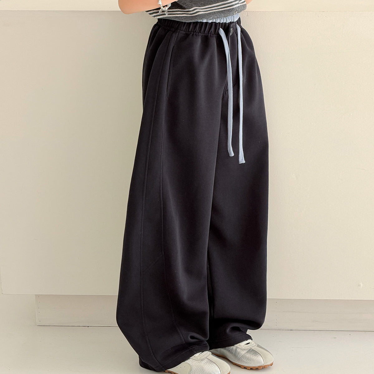 Girls' Casual Tapered Pants – Gray or Dark Blue