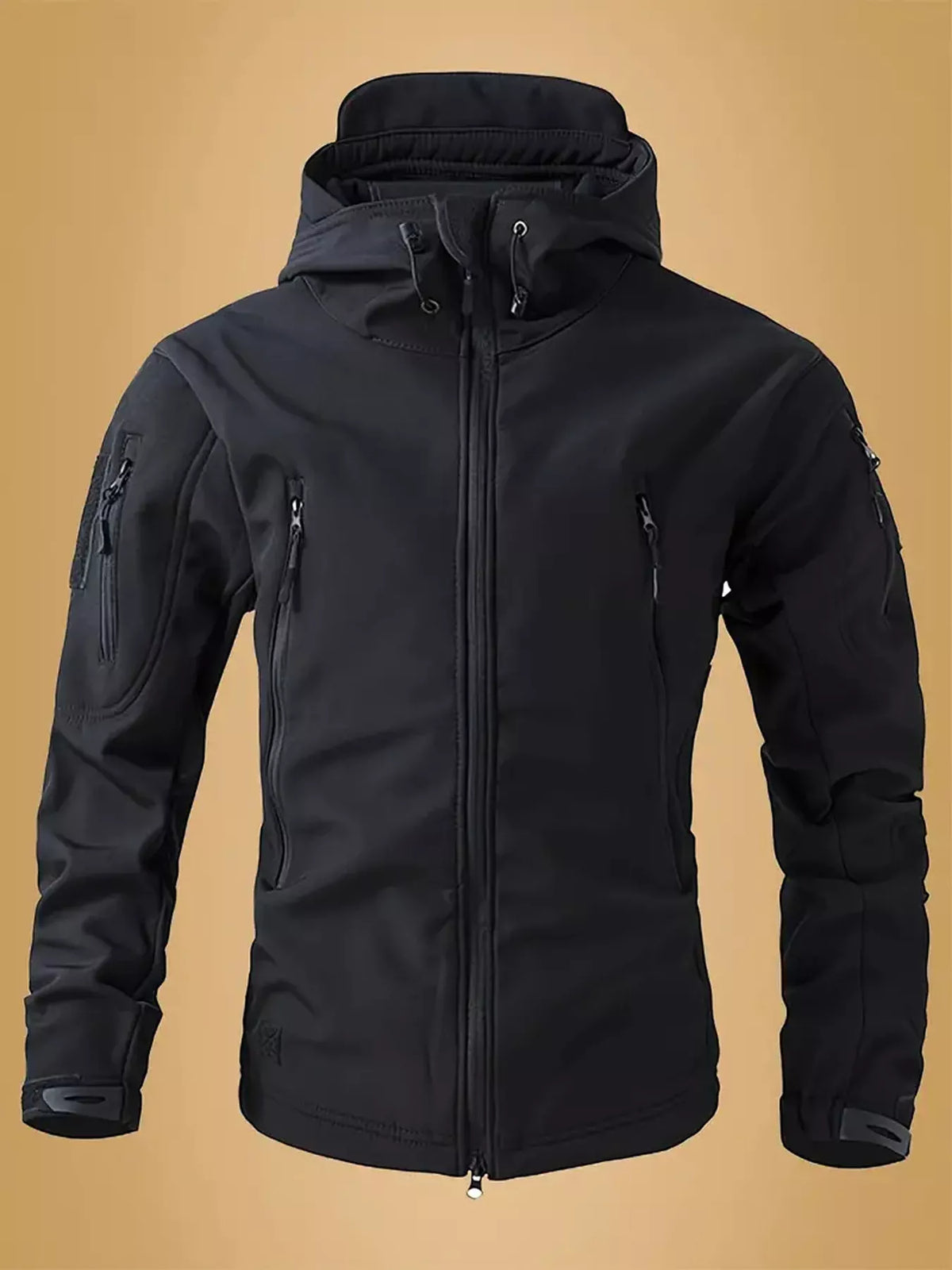 Men's zip-up long sleeve hooded jacket, view 3