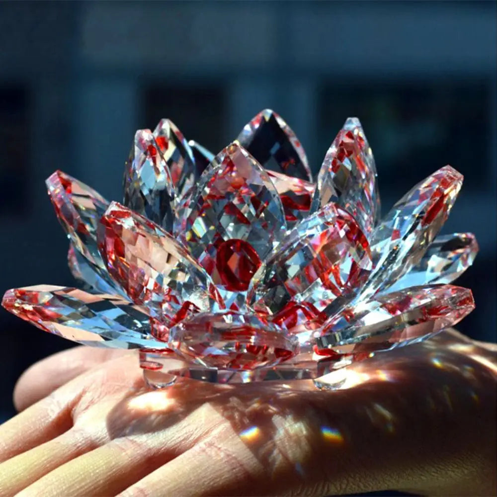 Crystal Lotus Flower Decorative Ornament