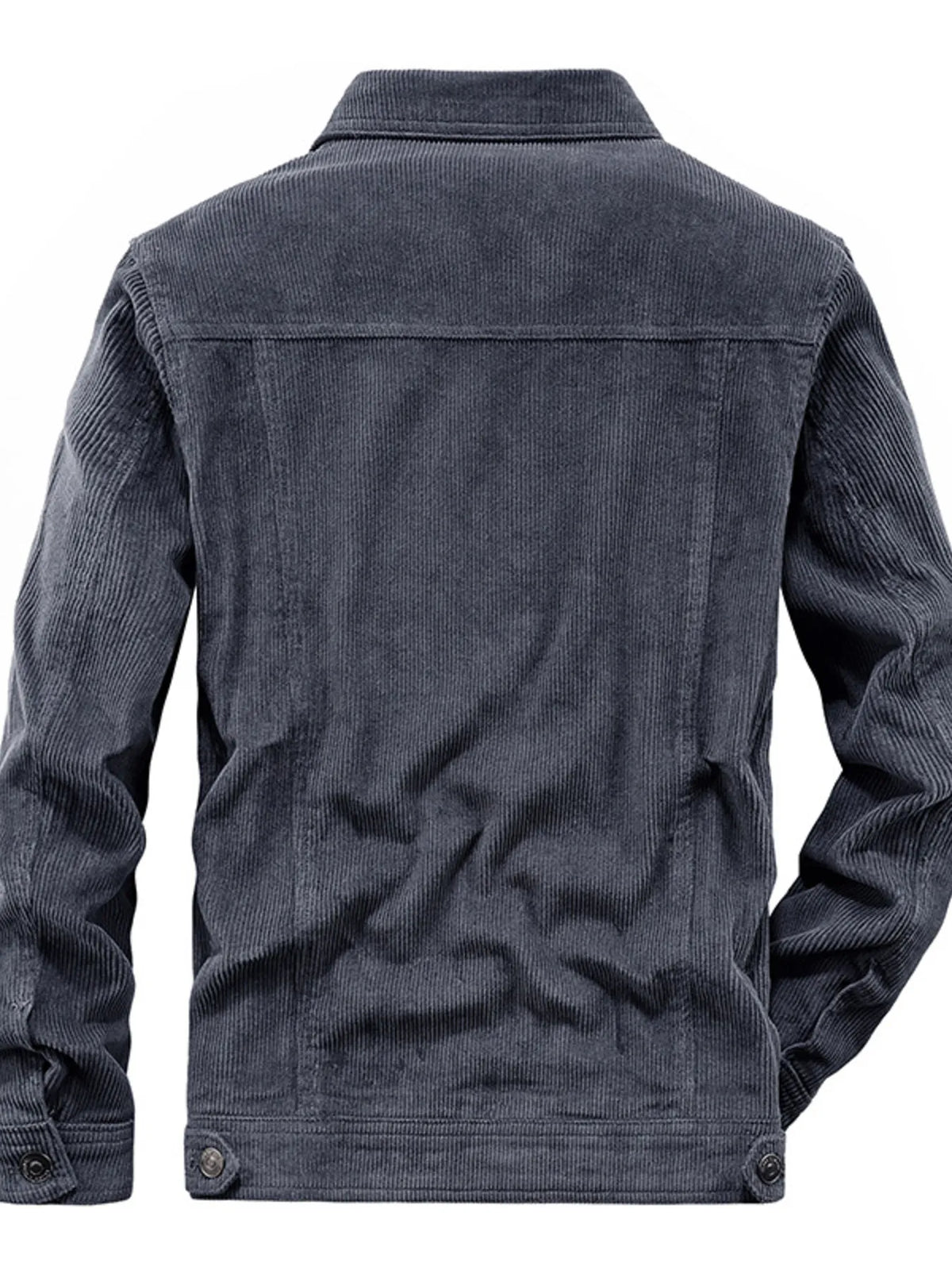Men's plus size classic corduroy button-down jacket, view 4