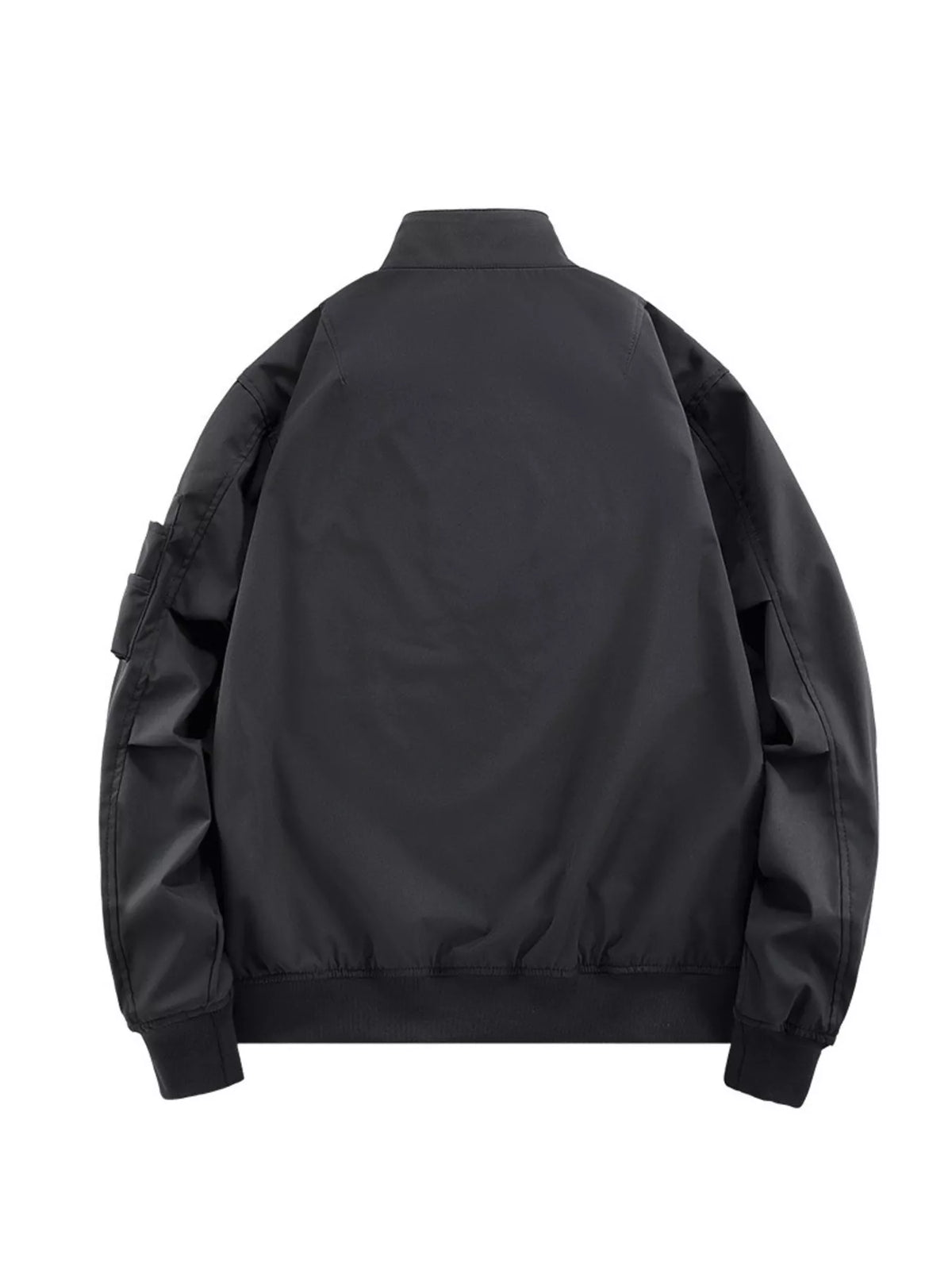 Men's plus size lightweight zip-up jacket with pockets, view 4