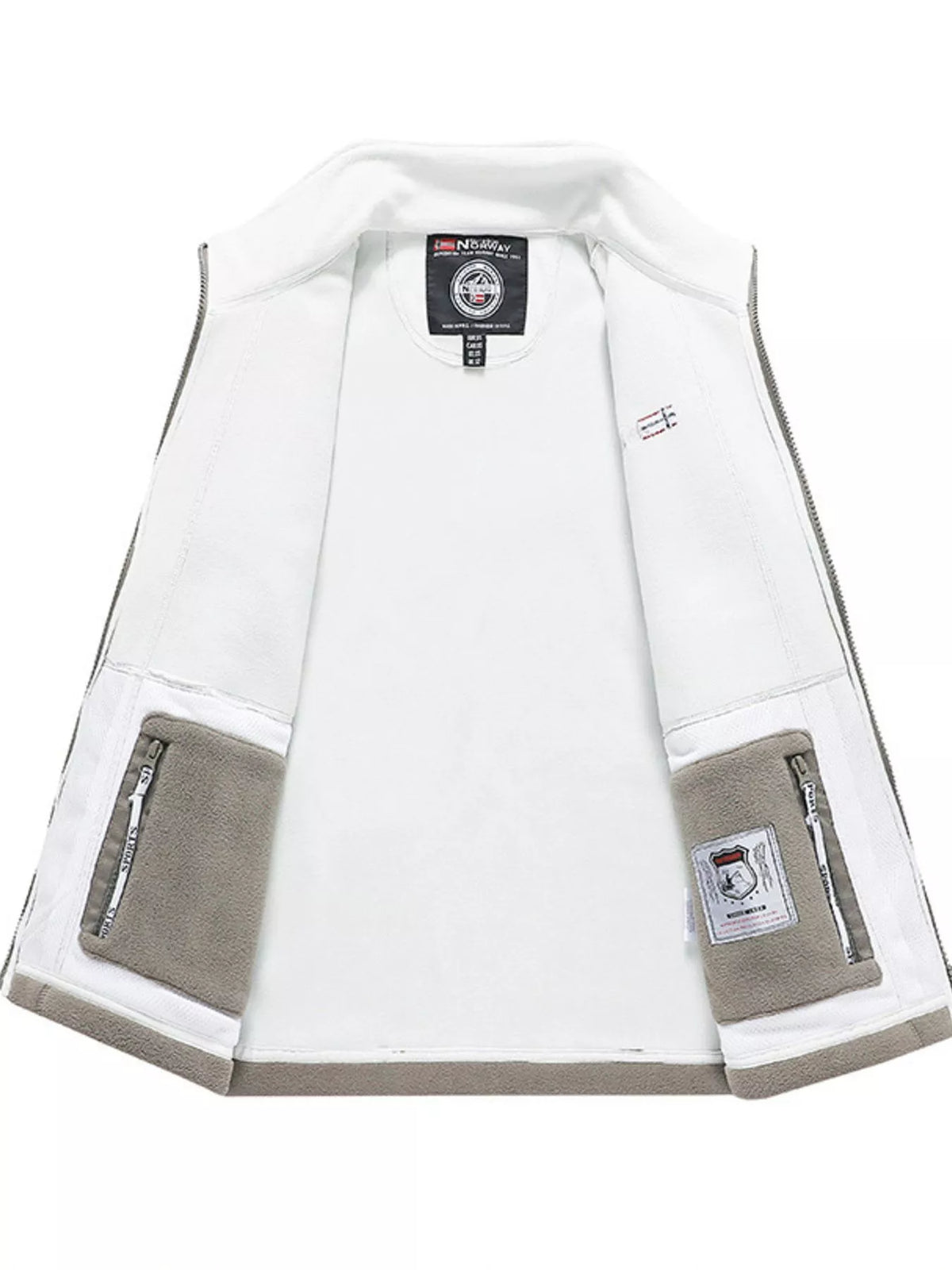 Men's zip-up long sleeve fleece jacket, view 6