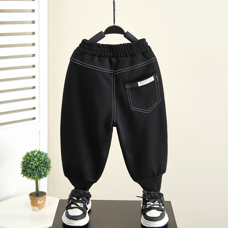 Boys' Black Casual Sweatpants