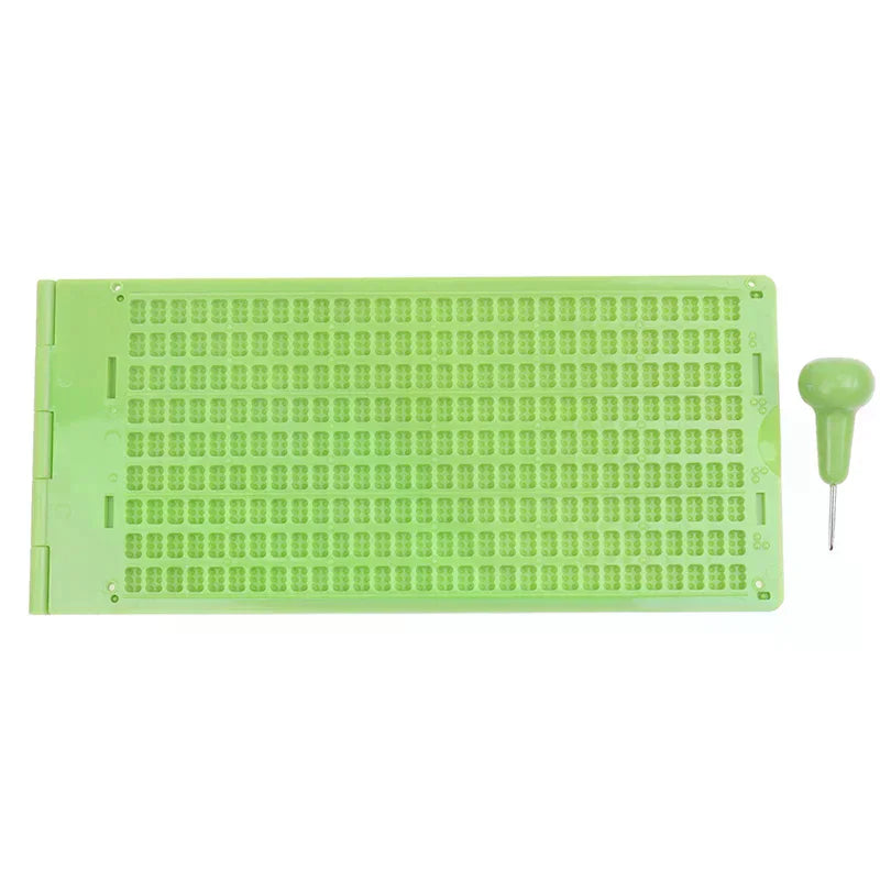 9-Line 30-Cell Braille Writing Slate with Stylus