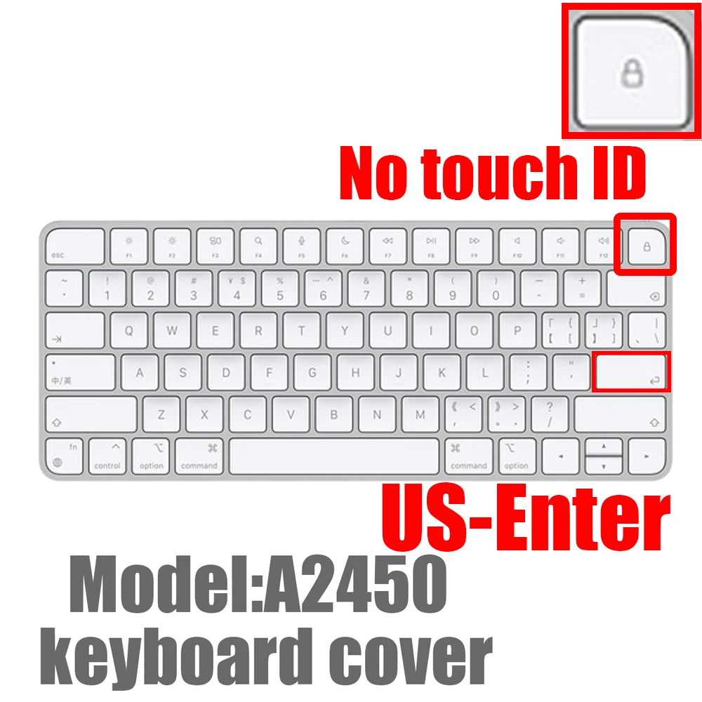 Silicone Keyboard Cover for Apple Wireless Keyboards