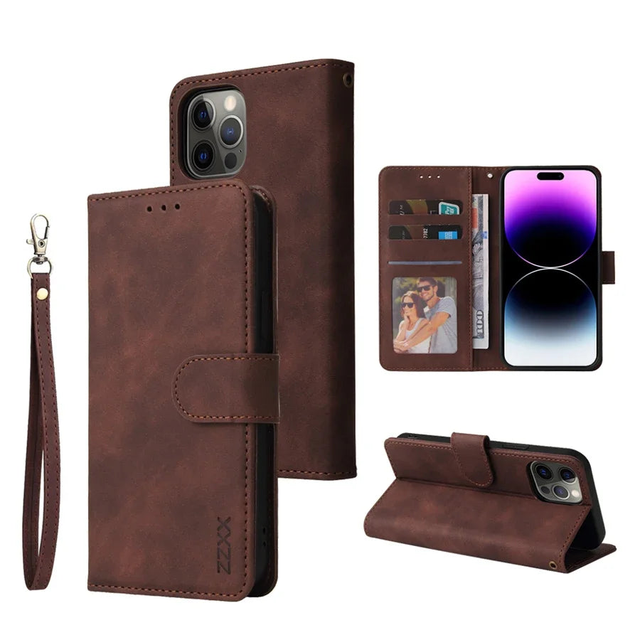 Leather Wallet Case for iPhone