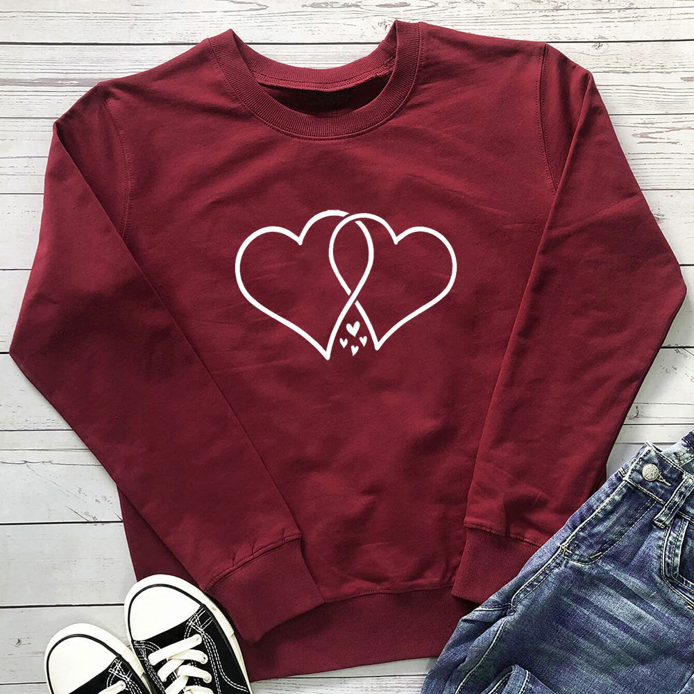 Women's Loose-Fit Printed Crewneck Sweatshirt