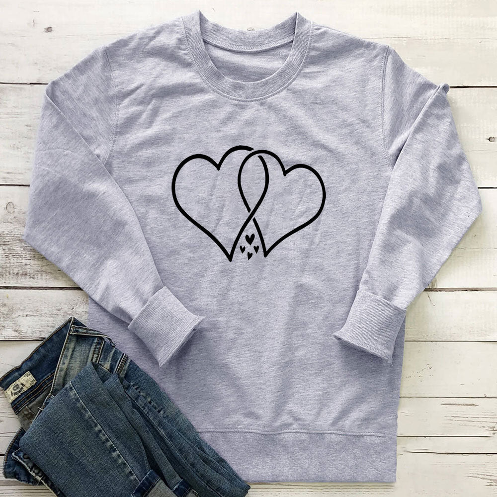Women's Loose-Fit Printed Crewneck Sweatshirt