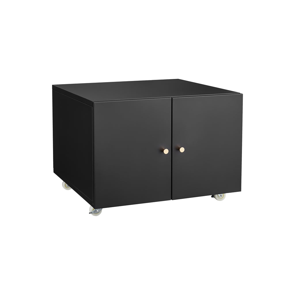 White Mobile Steel Copier Cabinet & Office Storage Stand