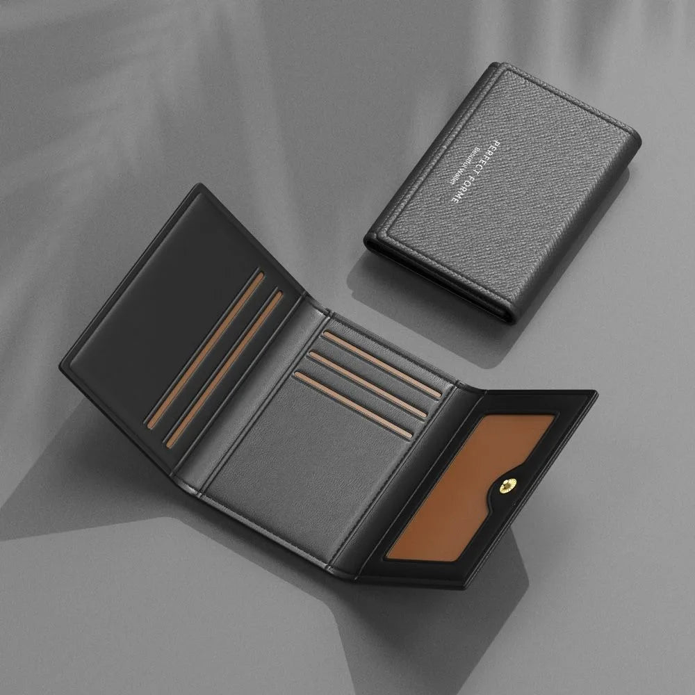 Large-Capacity Leather Multi-Card Wallet