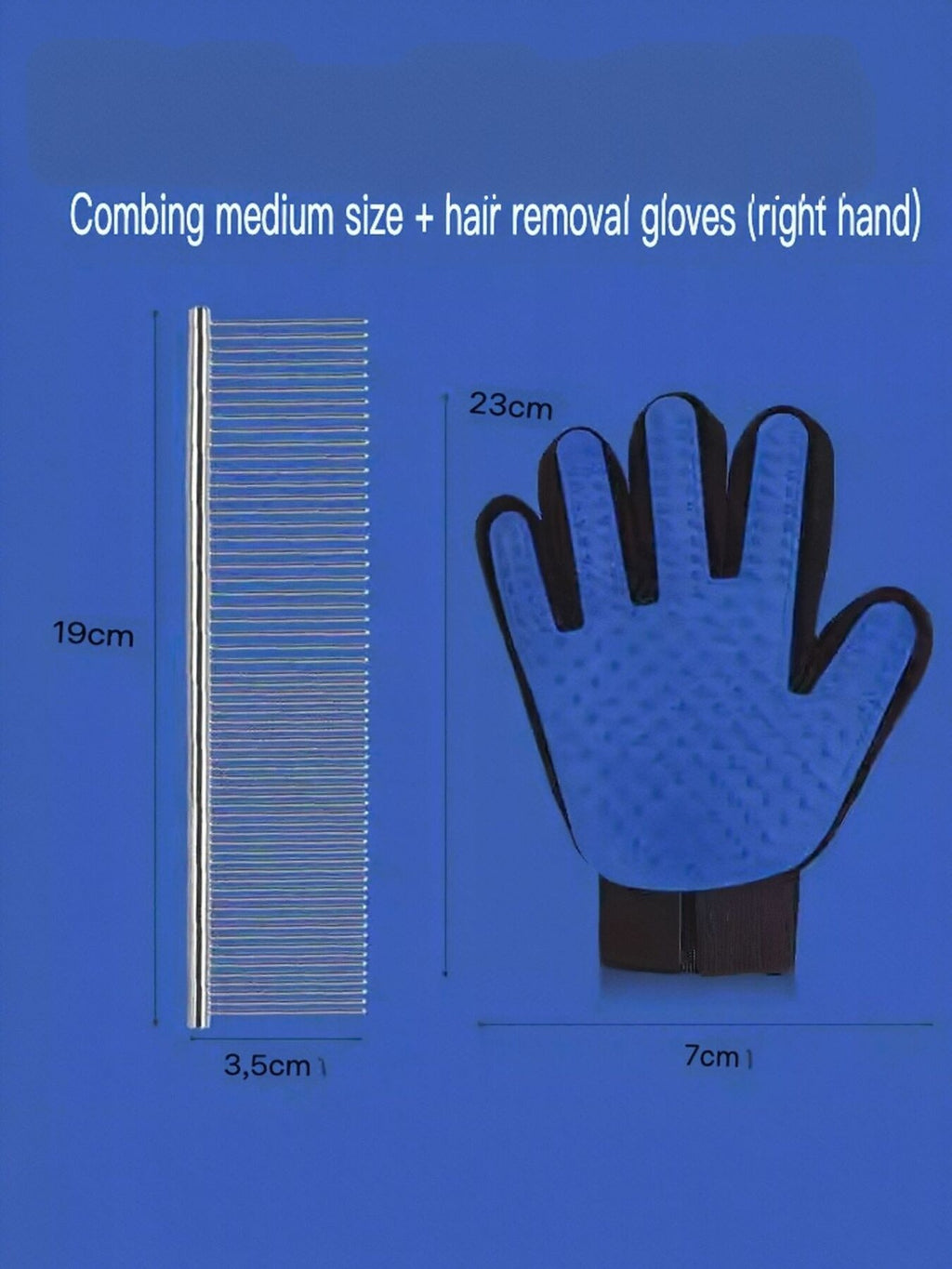 Stainless steel pet grooming comb for hair removal, featuring fine teeth for gentle grooming and shedding control.
